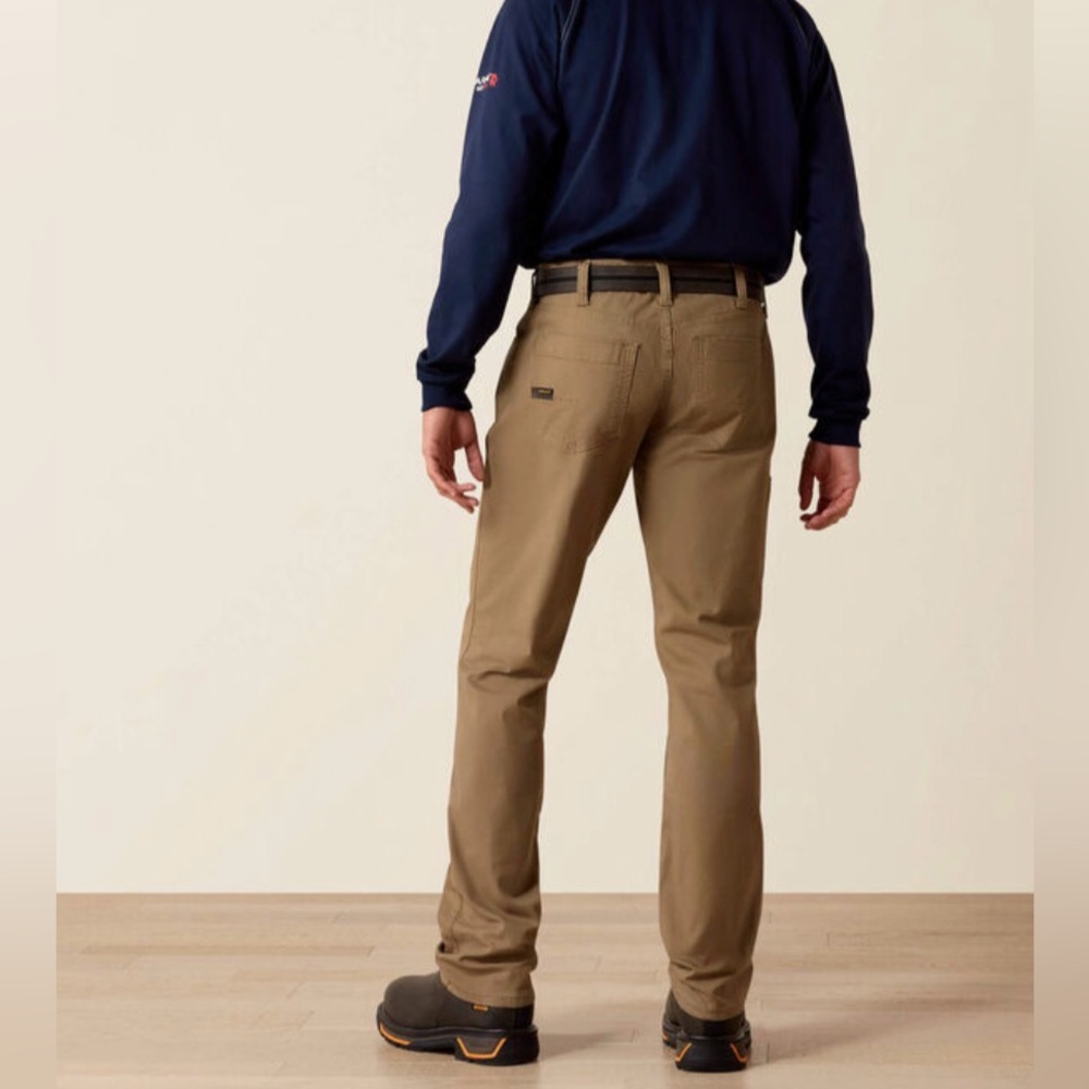 ARIAT Rebar M4 Low Rise DuraStretch Straight Leg Pant, 38/30, Field Khaki, NWT - Picture 3 of 6
